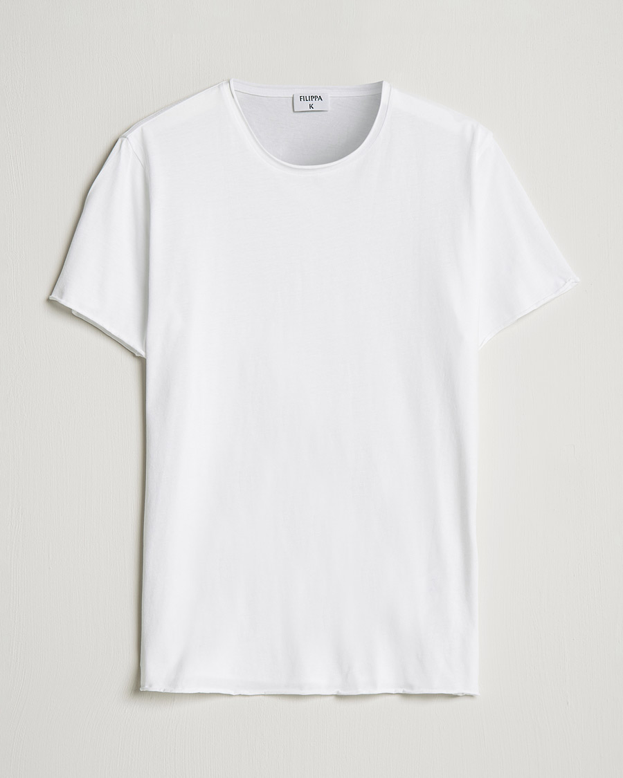 Herren | T-Shirts | Filippa K | Roll Neck Crew Neck Tee White