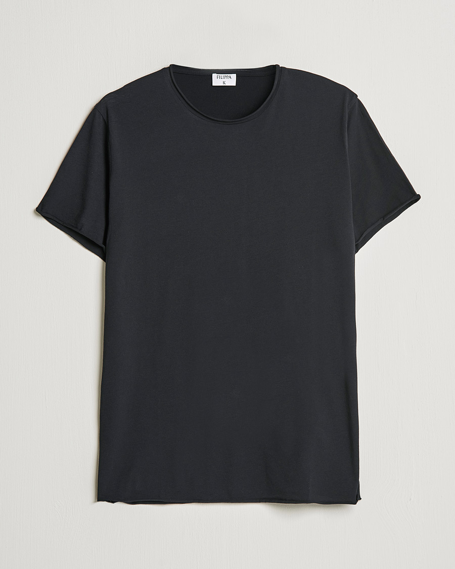 Herren | T-Shirts | Filippa K | Roll Neck Crew Neck Tee Black