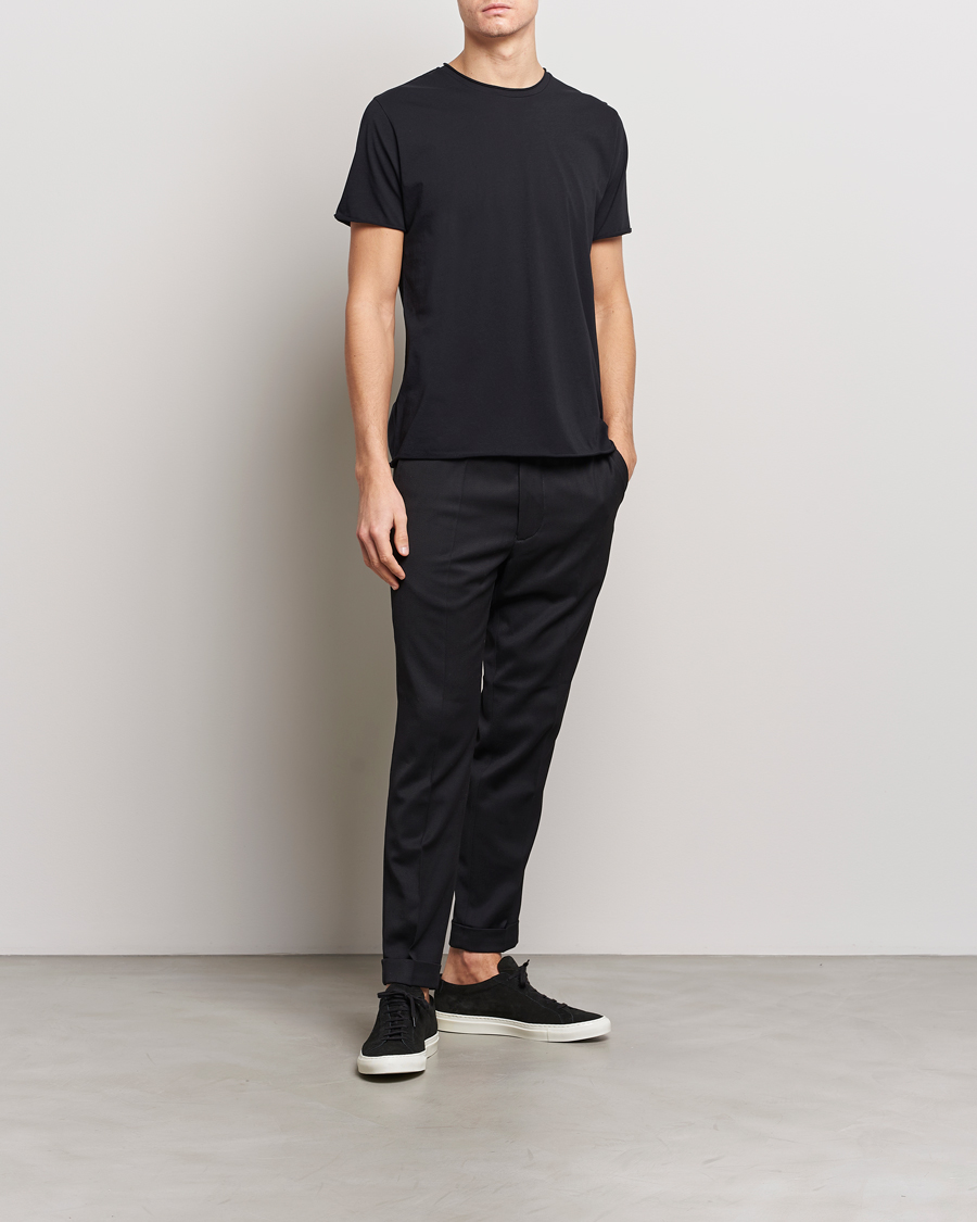 Herren | T-Shirts | Filippa K | Roll Neck Crew Neck Tee Black