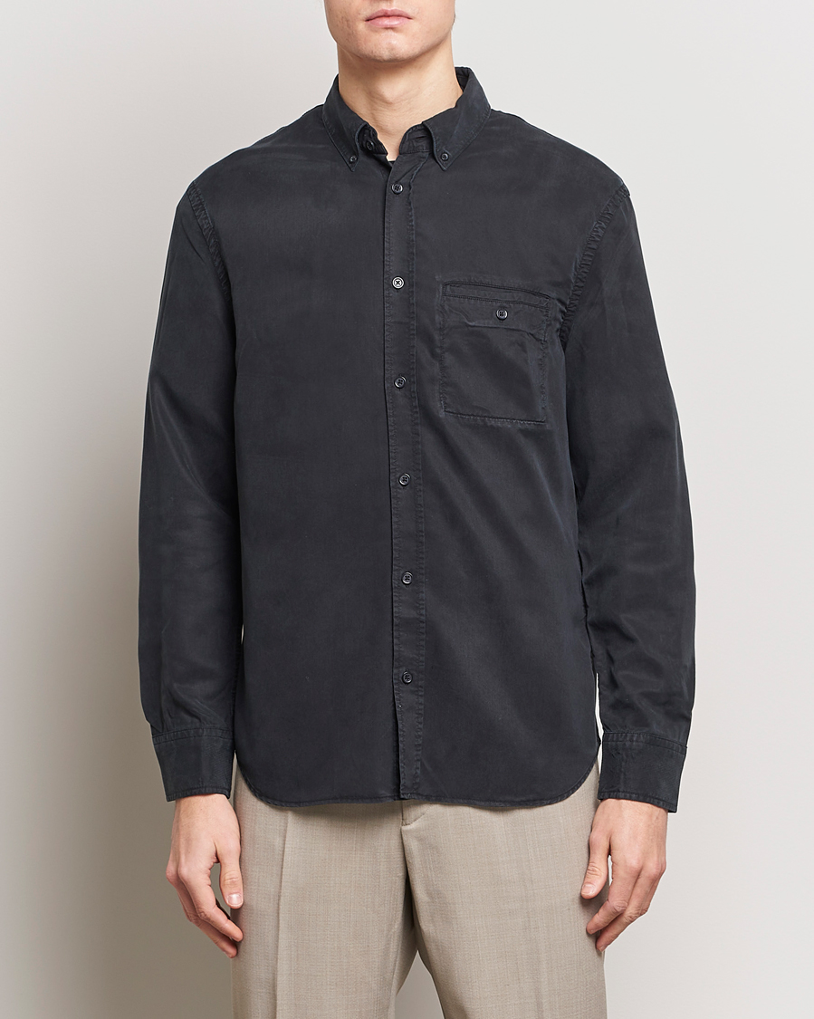 Herr | Casualskjortor | Filippa K | Zachary Tencel Shirt Almost Black