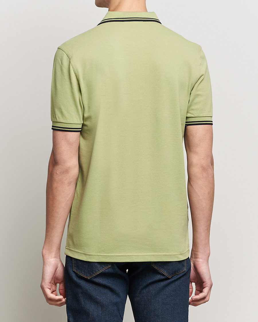 Herren | Poloshirts | Fred Perry | Twin Tip Polo Sage Green 
