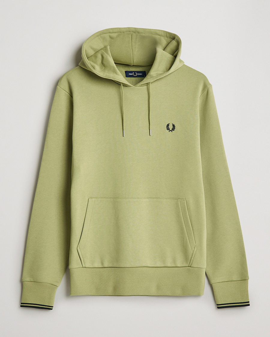Herren | Pullover | Fred Perry | Tipped Hooded Sweatshirt Sage Green 