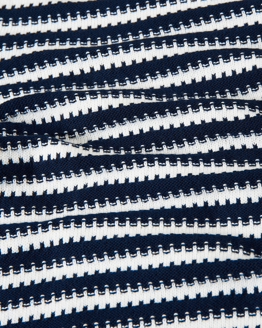 Herren | Pullover | Orlebar Brown | Ned Classic Stripe Organic Cotton Jumper Navy/White Sand
