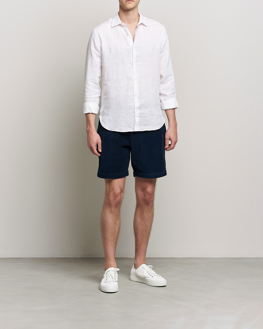 Herren | Shorts | Orlebar Brown | Afador OB Stripe Towelling Shorts Navy