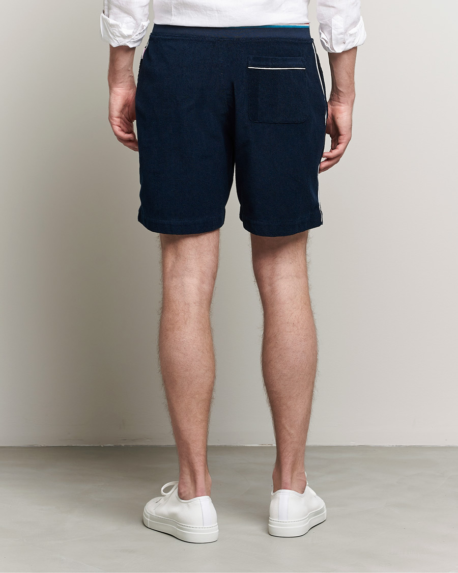 Herren | Shorts | Orlebar Brown | Afador OB Stripe Towelling Shorts Navy