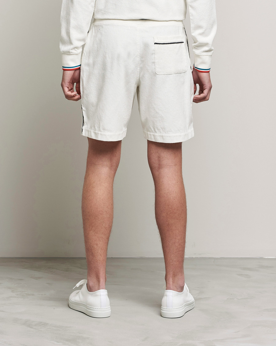 Herren | Shorts | Orlebar Brown | Afador OB Stripe Towelling Shorts White Sand