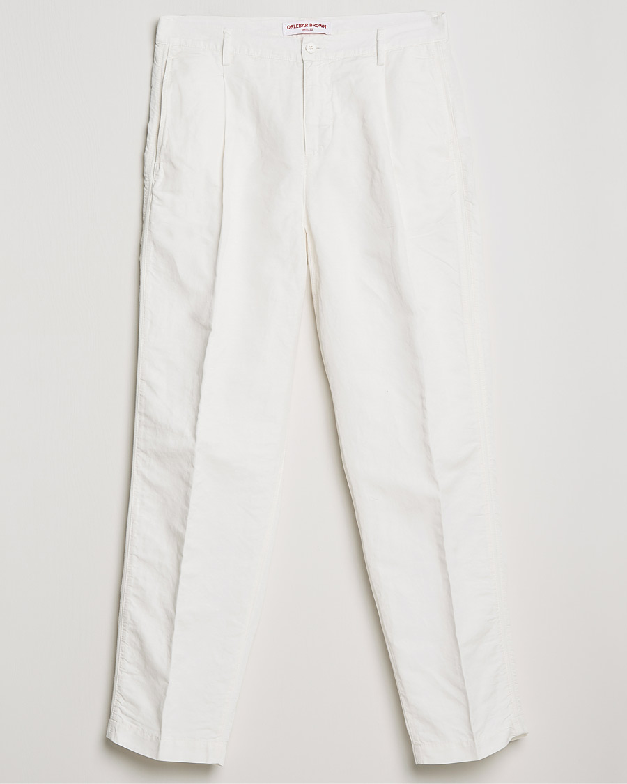 Herren | Hosen | Orlebar Brown | Dunmore Linen/Cotton Trousers White Sand