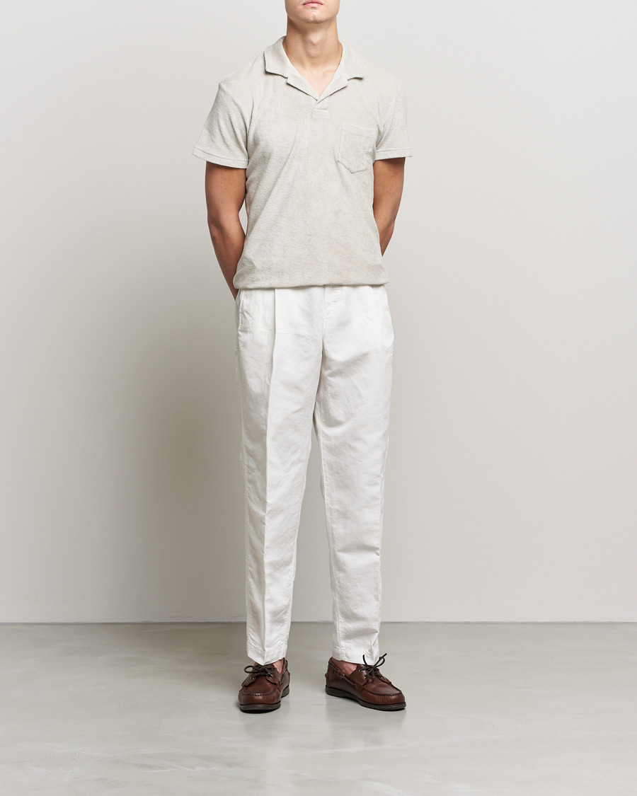 Herren | The Linen Lifestyle | Orlebar Brown | Dunmore Linen/Cotton Trousers White Sand
