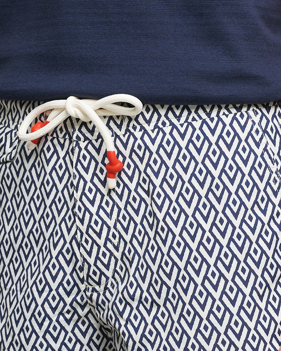 Herren | Badehosen | Orlebar Brown | Standard Cano Printed Swimshorts Navy/Cloud