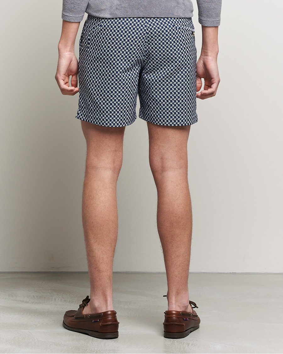 Herren | Badehosen | Orlebar Brown | Bulldog Seglas Jacquard Swimshorts Night Iris/Cloud