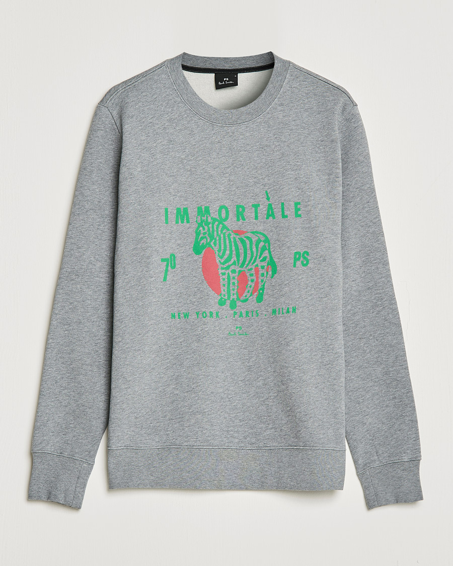 Herren | Pullover | PS Paul Smith | Immortale Organic Cotton Sweatshirt Grey