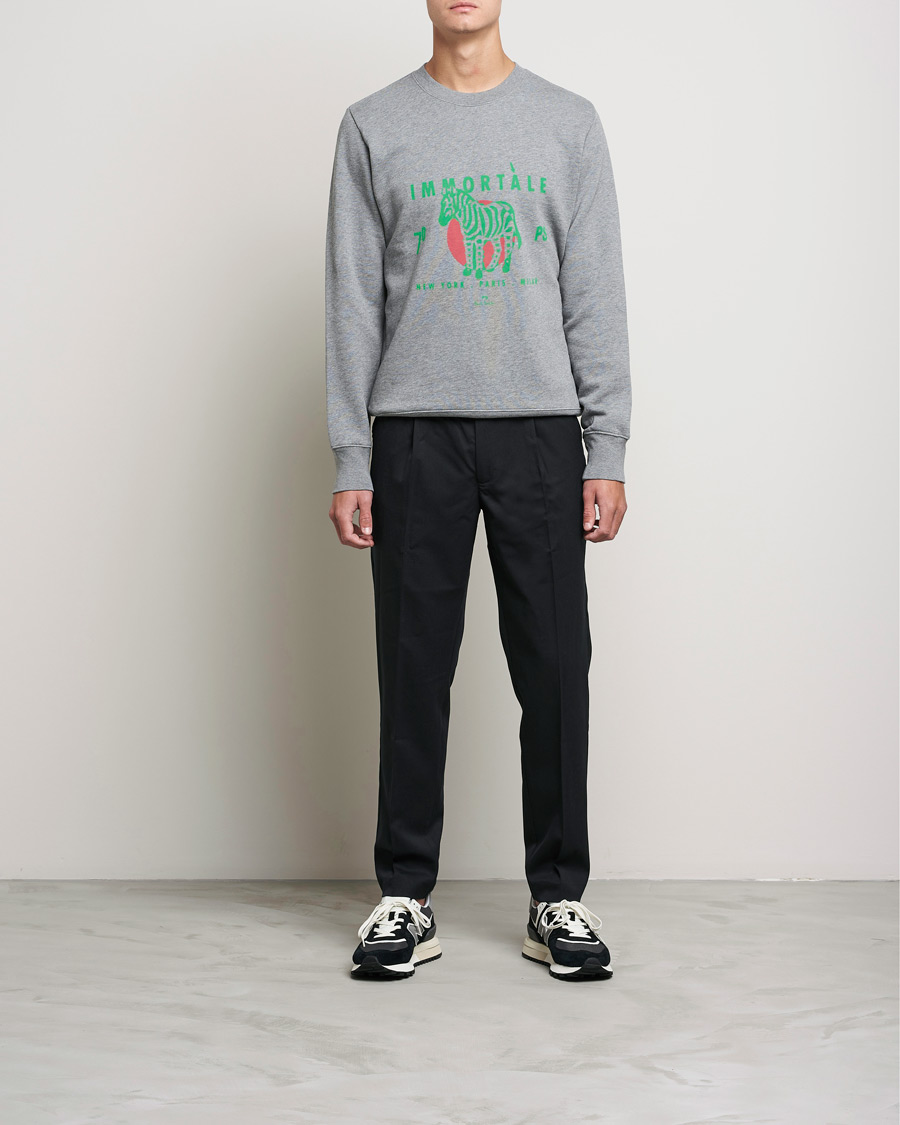 Herren | Graue Sweatshirts | PS Paul Smith | Immortale Organic Cotton Sweatshirt Grey
