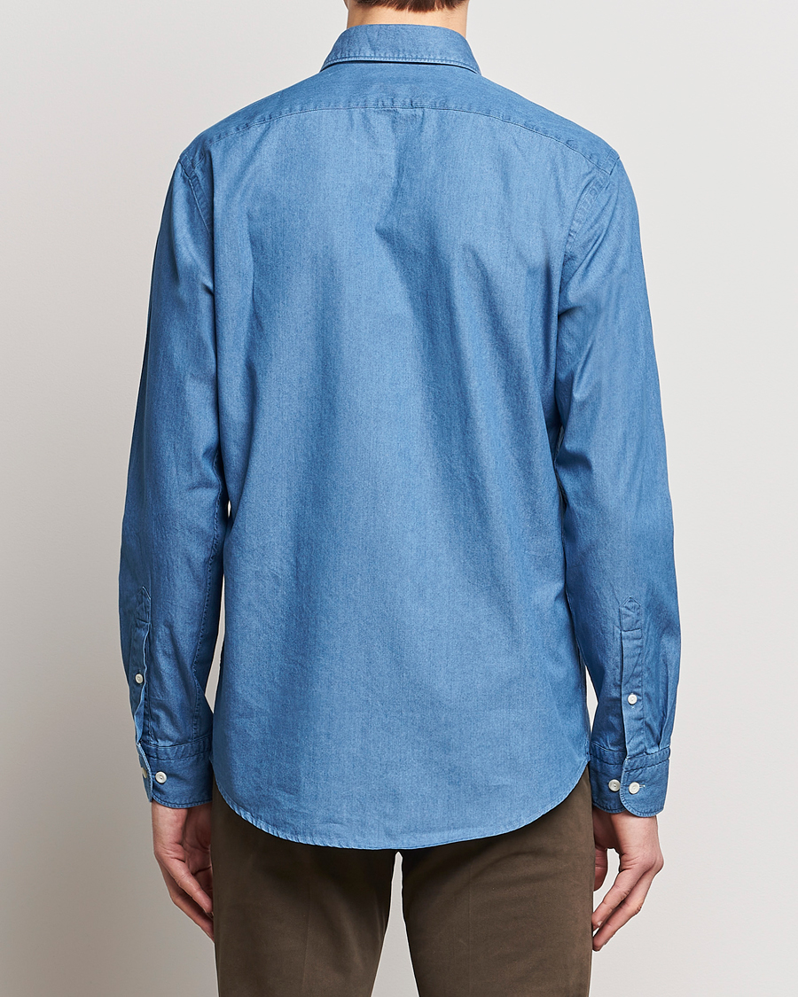 Herren | Hemden | Eton | Lightweight Casual Fit Denim Shirt Blue