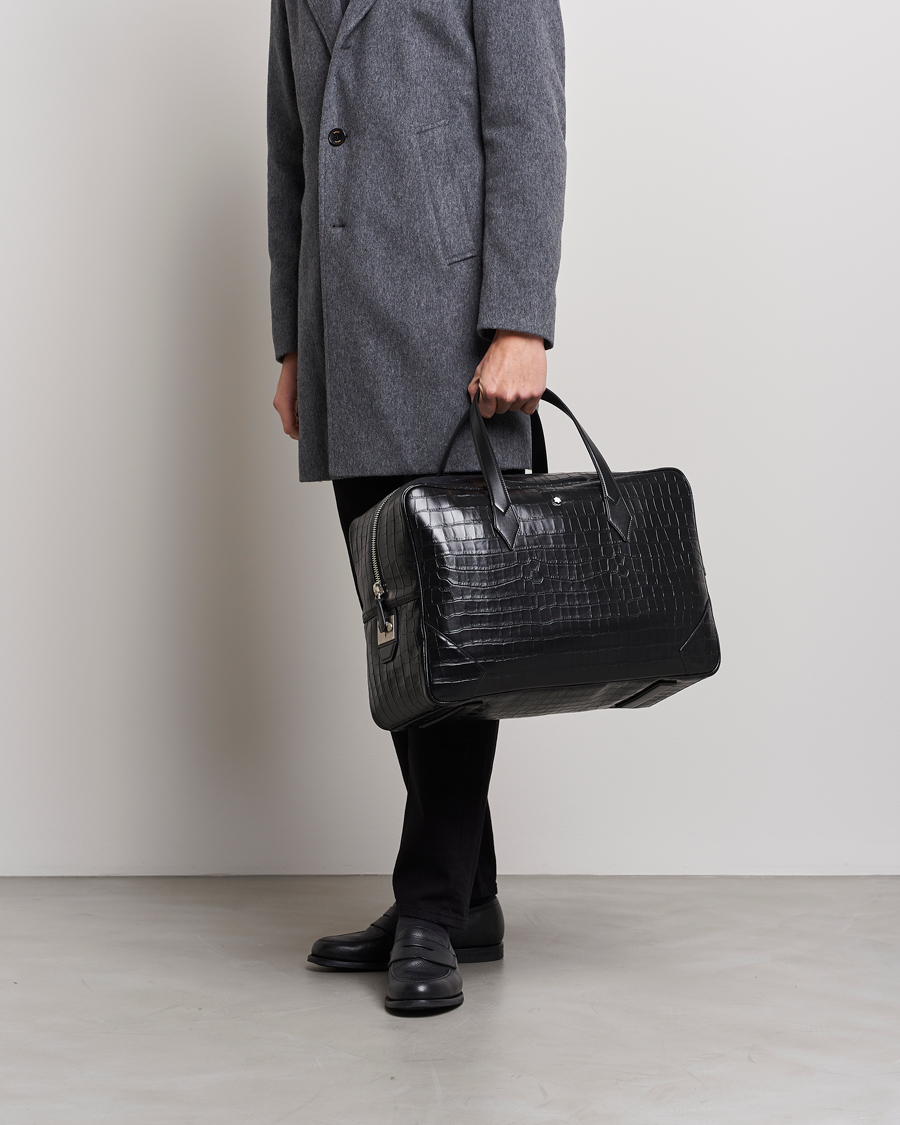 Herren | Montblanc Meisterstück Selection Leather Duffle Black | Montblanc | Meisterstück Selection Leather Duffle Black