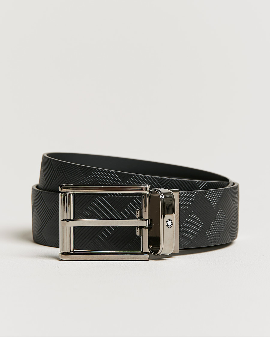 Herren |  | Montblanc | Black 35 mm Leather Belt Black