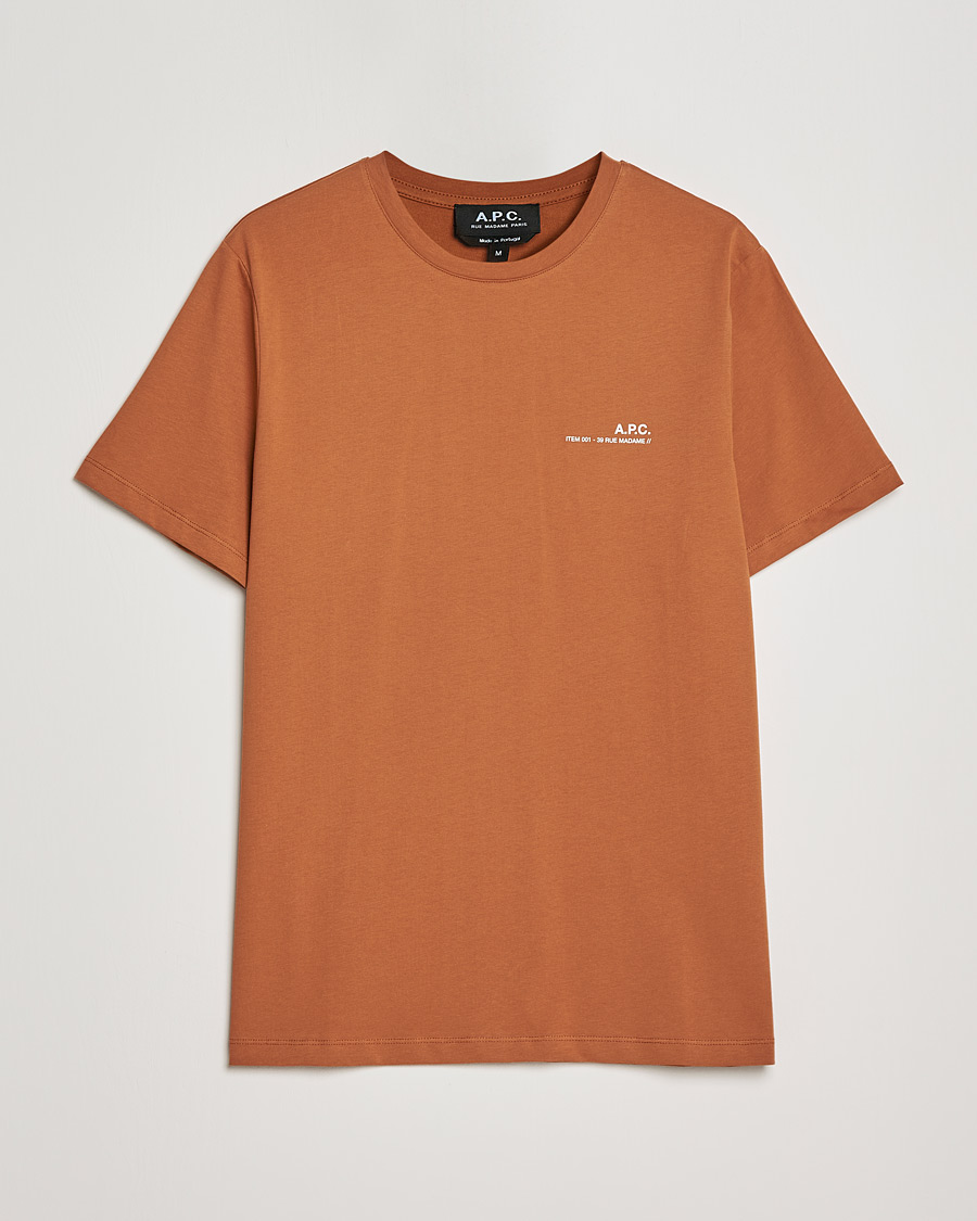 Herren |  | A.P.C. | Item Short Sleeve T-Shirt Terracotta