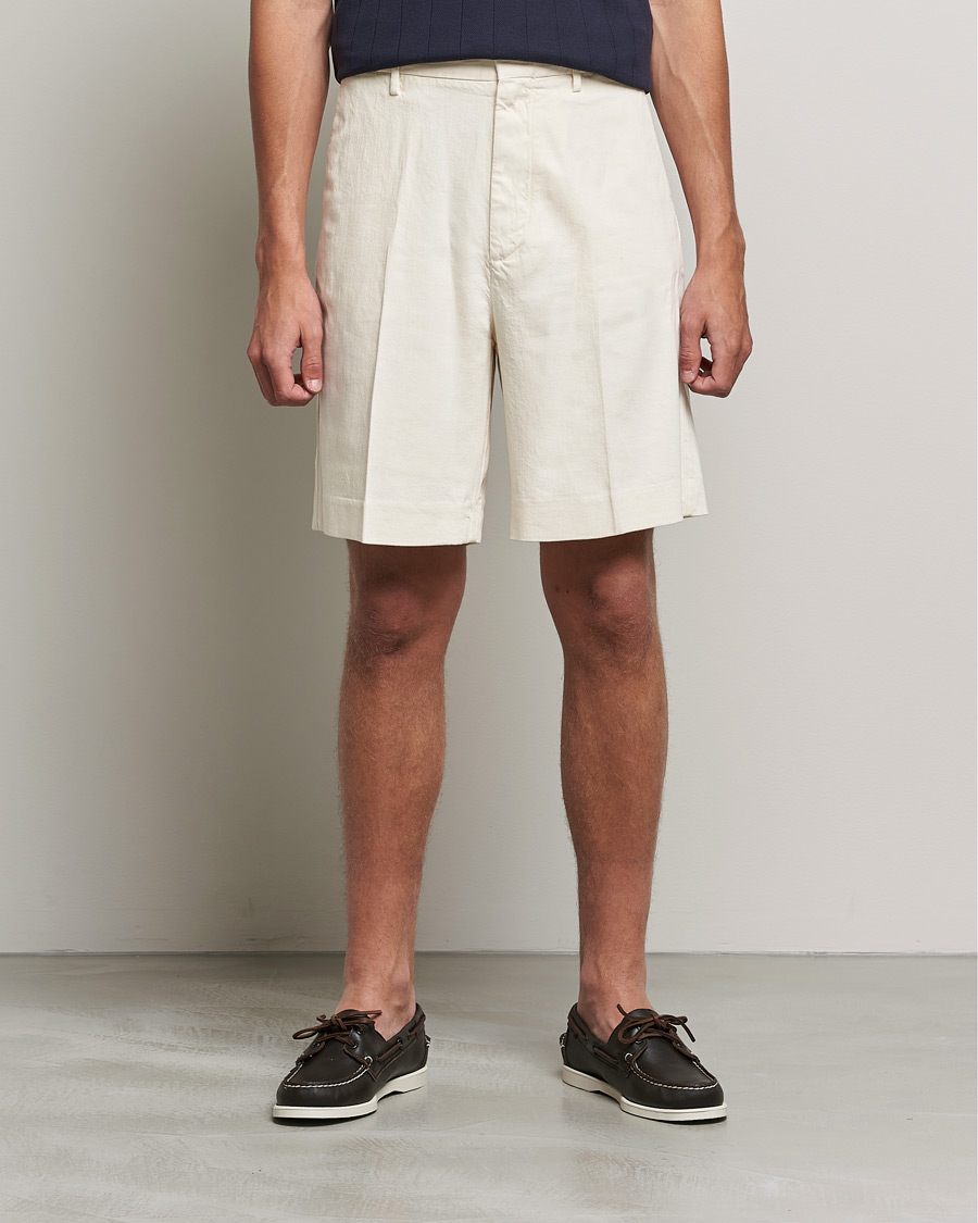 Herren | Shorts | GANT | Tailored Volume Shorts Caulk White