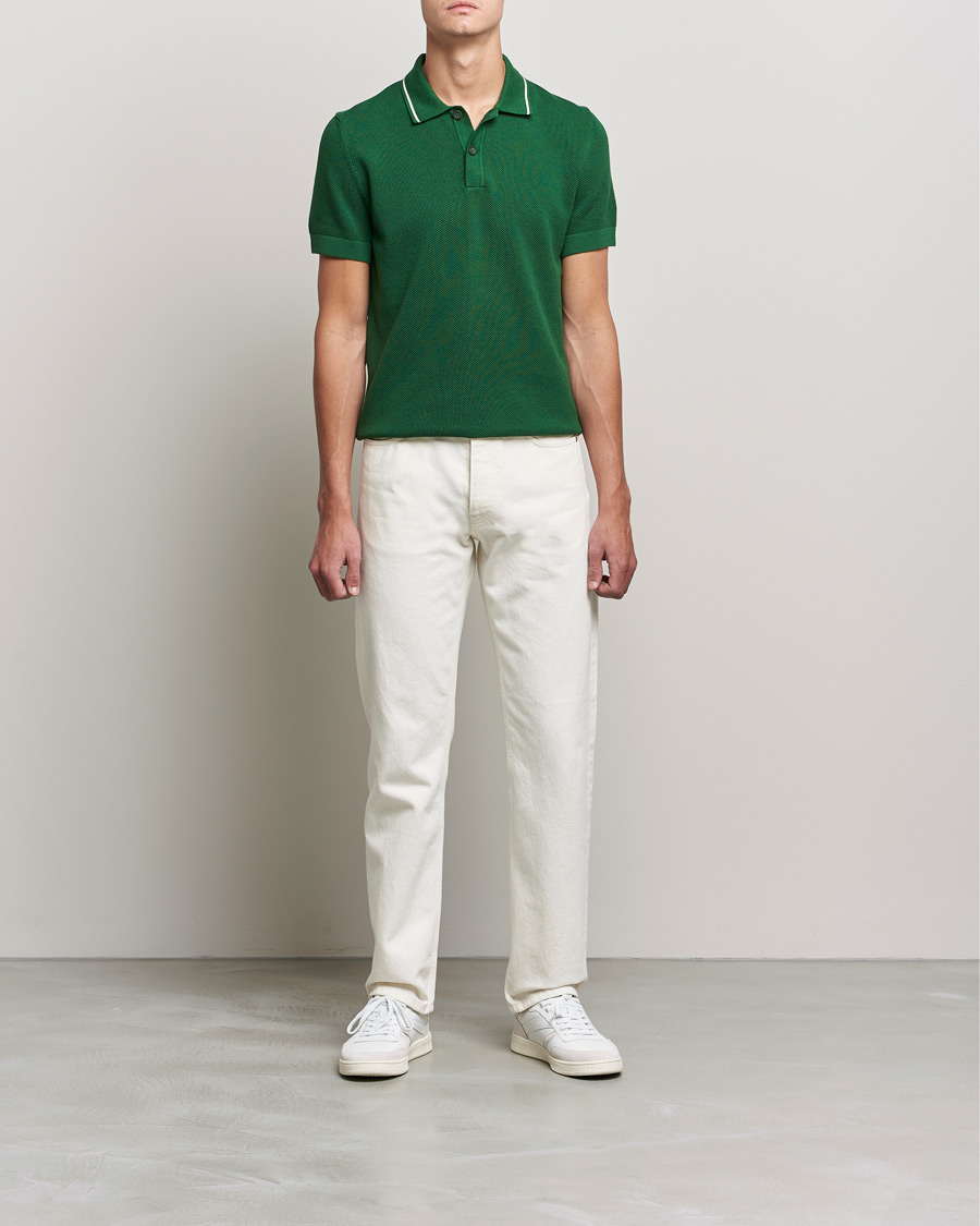 Herren | Poloshirt | GANT | Textured Knitted Polo Forest Green