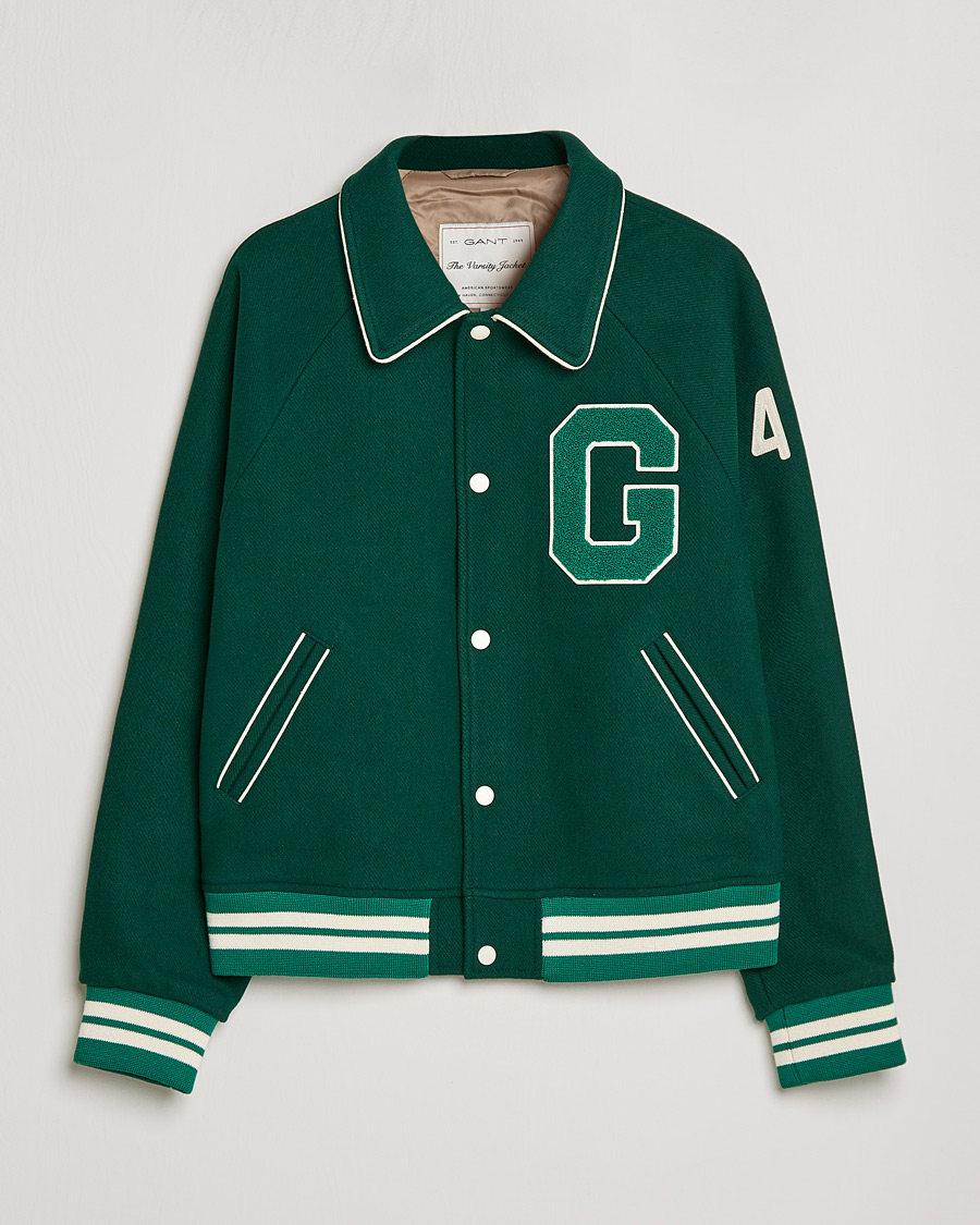 Herren | Jacken | GANT | College G Varisty Jacket Forest Green