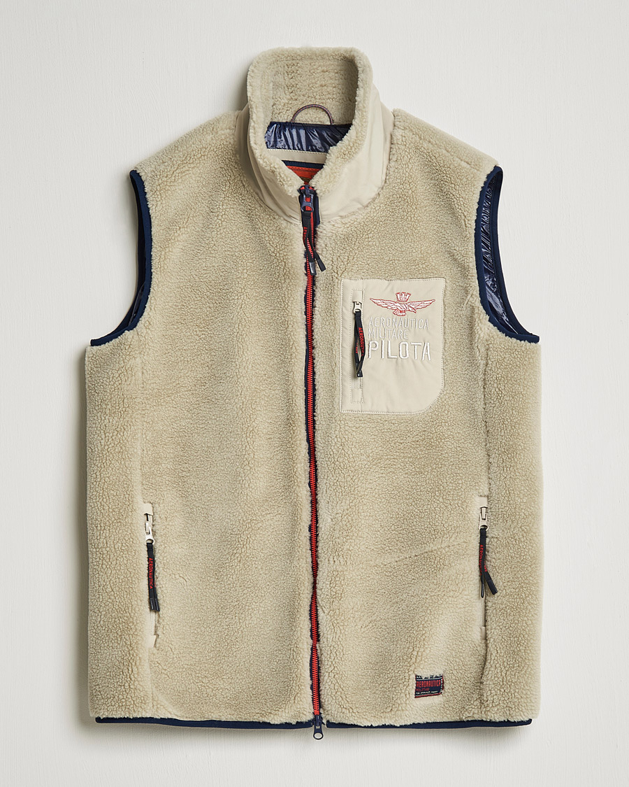 Herren | Jacken | Aeronautica Militare | Gilet Fleece Vest Abbey Stone
