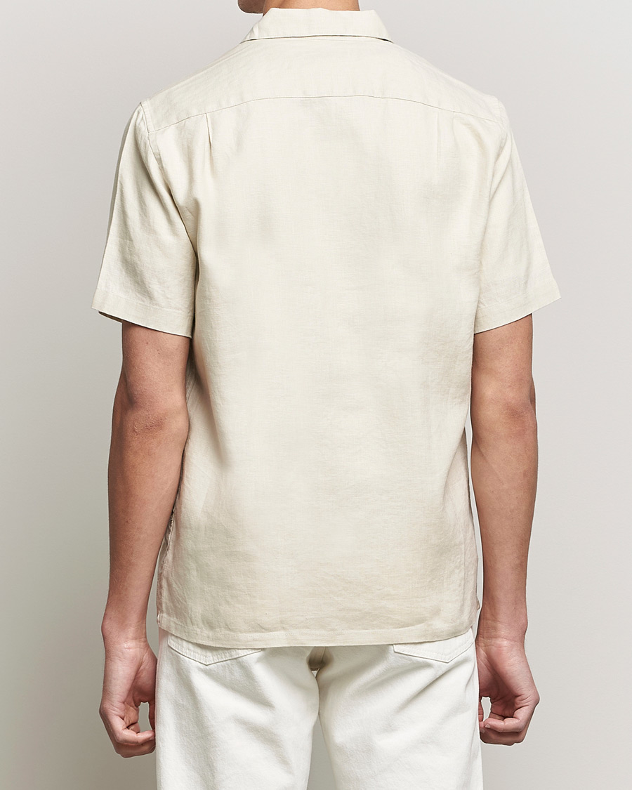 Herren | Hemden | Samsøe Samsøe | Samsøe & Samsøe Avan Linen Short Sleeve Shirt Oatmeal