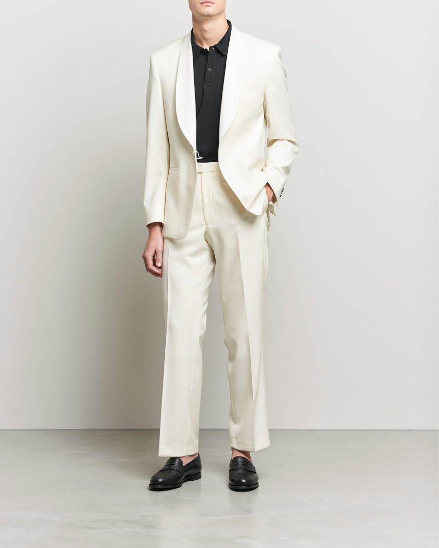 Herren | Anzüge | Oscar Jacobson | Figaro Light Wool Tuxedo Creme