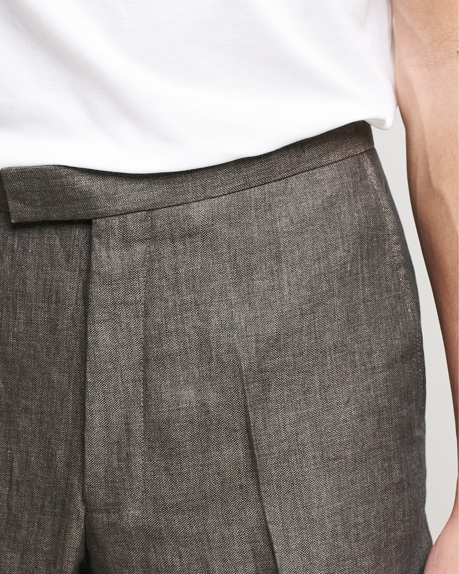 Herren | Anzüge | Oscar Jacobson | Figaro Linen Tuxedo Brown