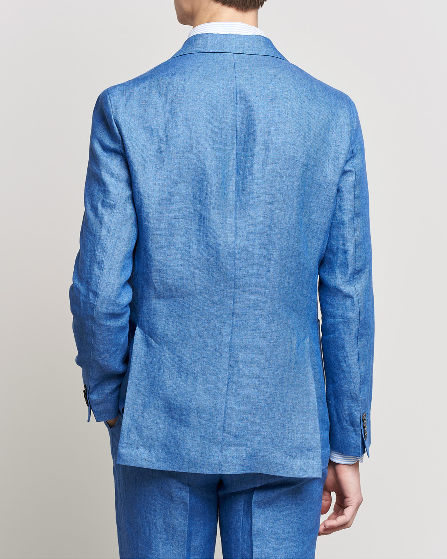 Herren | Sakkos | Oscar Jacobson | Ferry Soft Patch Pocket Linen Blazer Light Blue