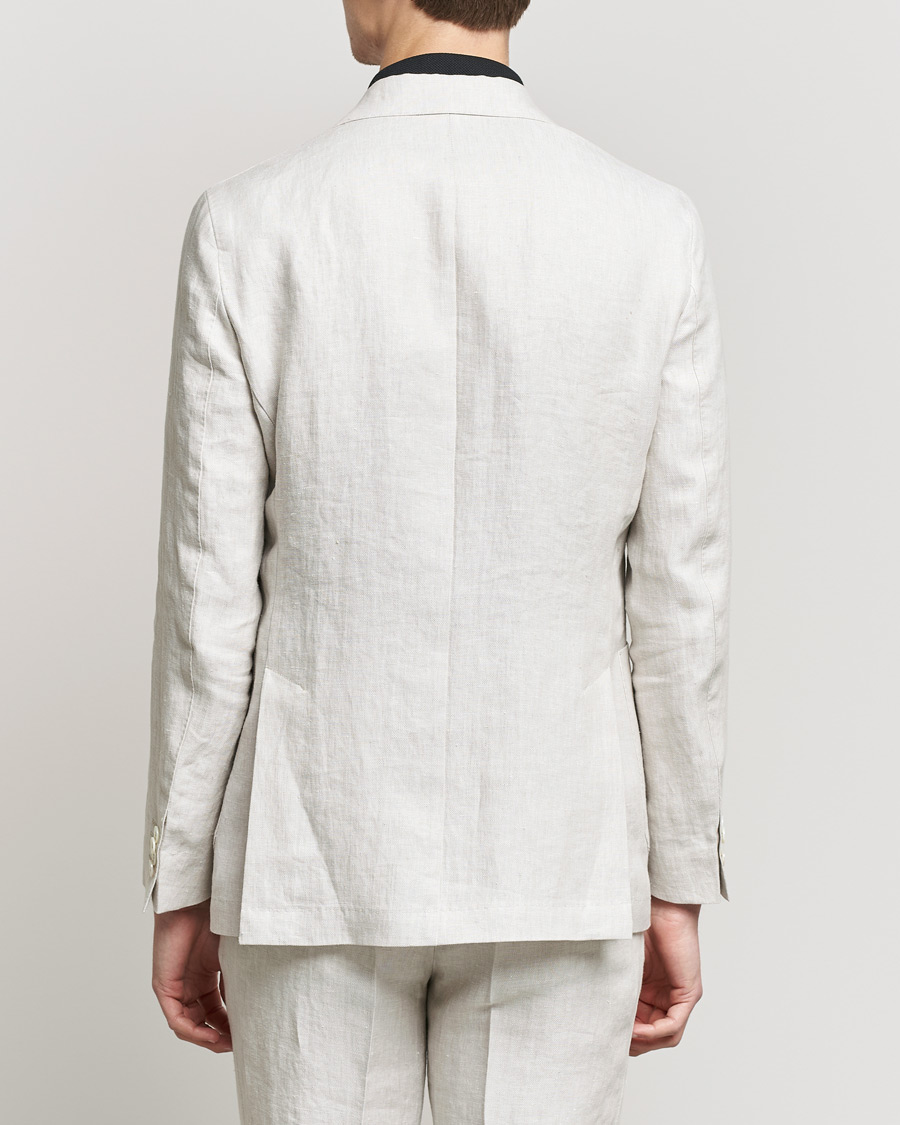 Herren | Sakkos | Oscar Jacobson | Ferry Soft Patch Pocket Linen Blazer Creme