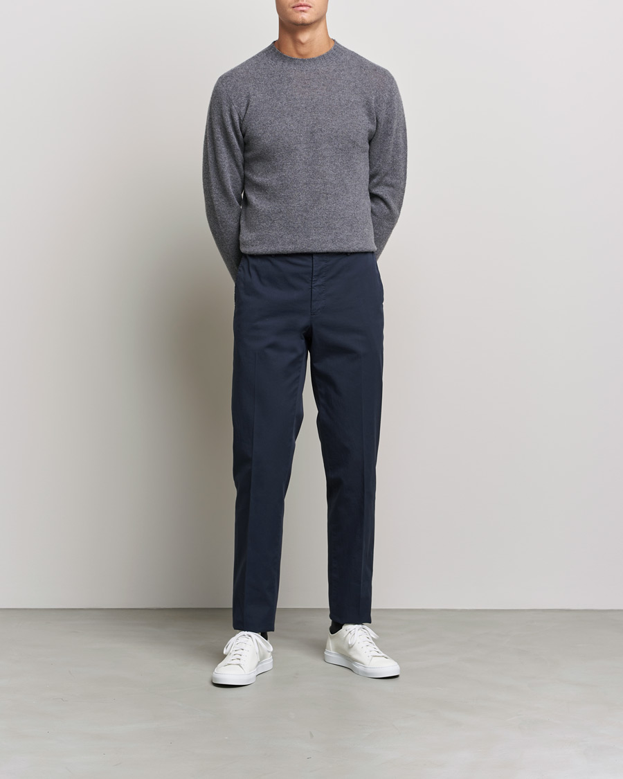 Herren | Pullover | Altea | Wool/Cashmere Crew Neck Sweater Heather Grey