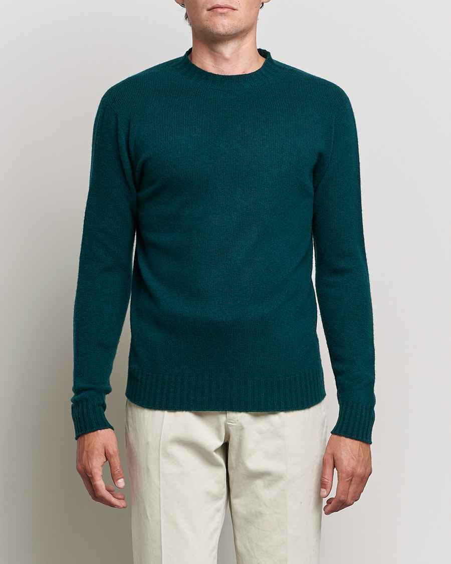 Herren | Rundausschnitt | Altea | Wool/Cashmere Crew Neck Sweater Bottle Green