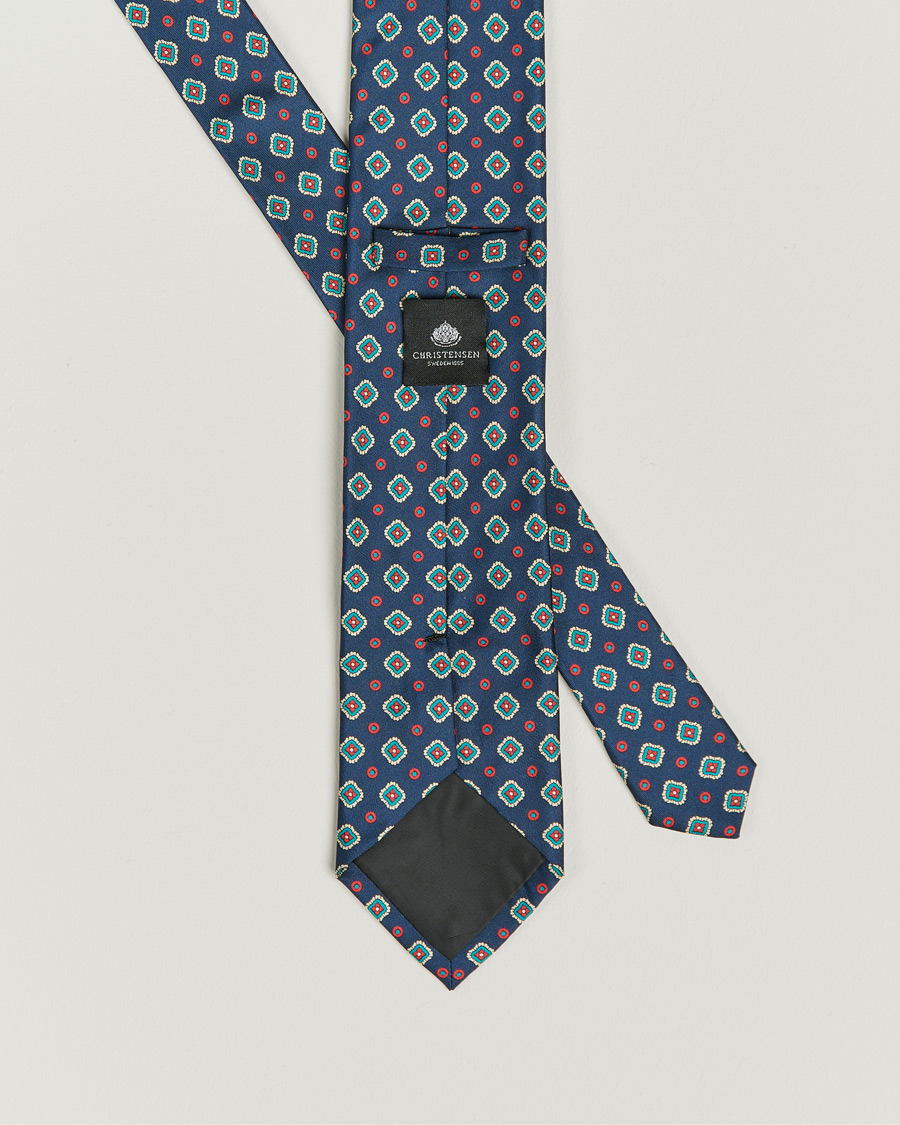 Herren | Krawatten | Amanda Christensen | Box Set Silk 8cm Tie and Twill Pocket Square Navy