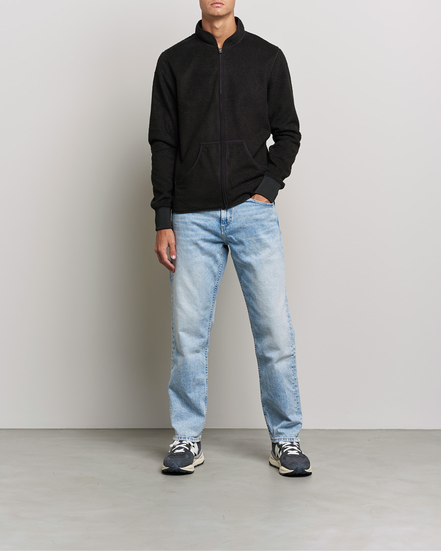 Herren | Pullover | Bread & Boxers | Full Zip Fleece Jacket Black
