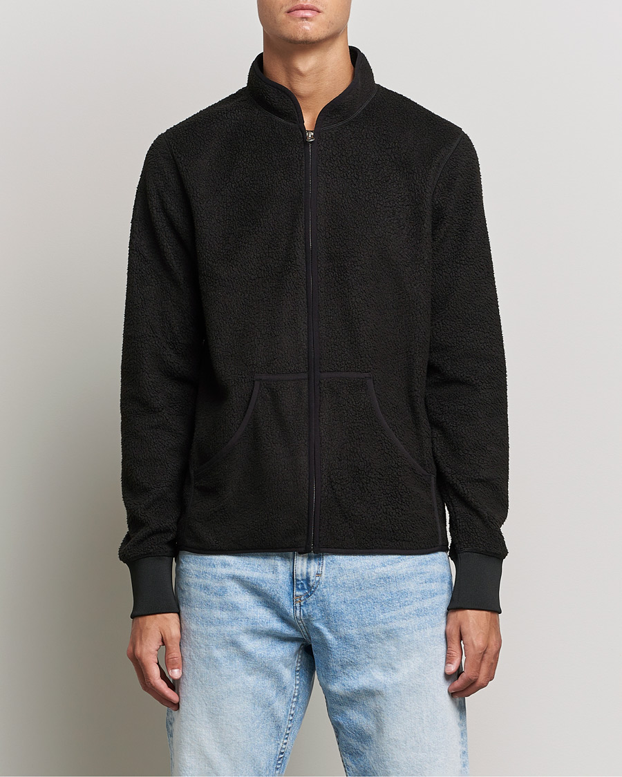 Herren | Pullover | Bread & Boxers | Full Zip Fleece Jacket Black