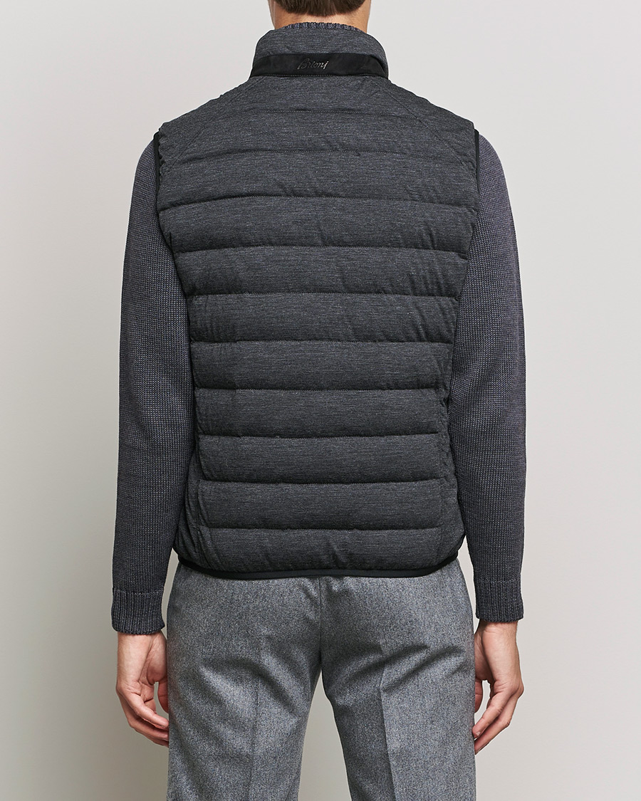 Herren | Jacken | Brioni | Cashmere/Wool Jersey Vest Dark Grey Melange