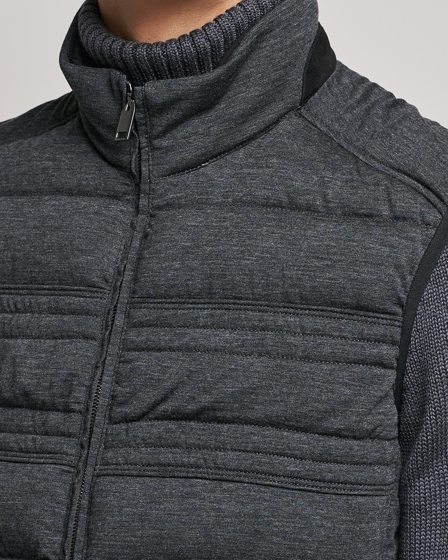 Herren | Jacken | Brioni | Cashmere/Wool Jersey Vest Dark Grey Melange