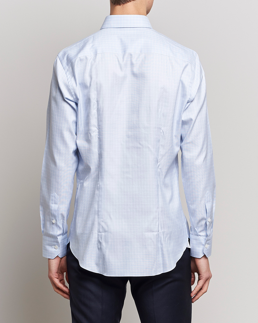 Herren | Hemden | Brioni | Slim Fit Dress Shirt Light Blue Check
