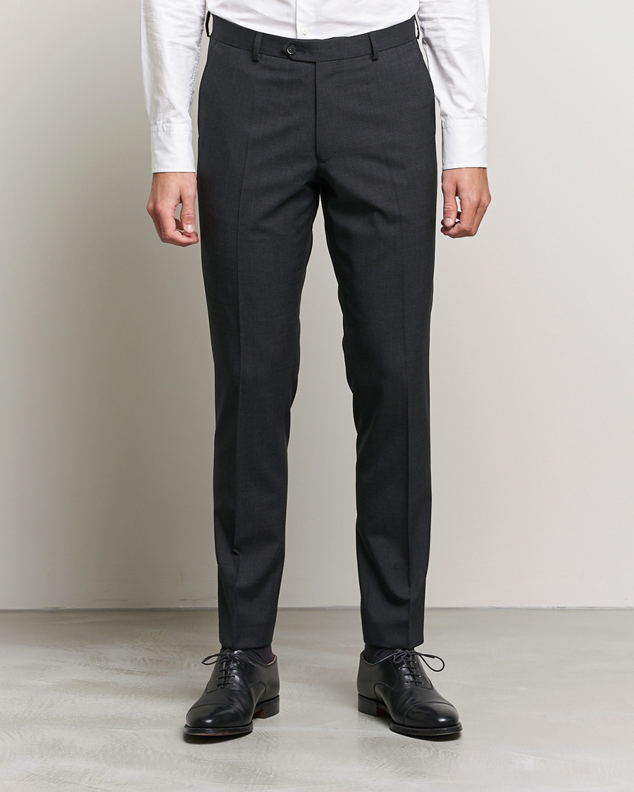 Herren | Anzughosen | Oscar Jacobson | Denz Super 120's Wool Trousers Grey