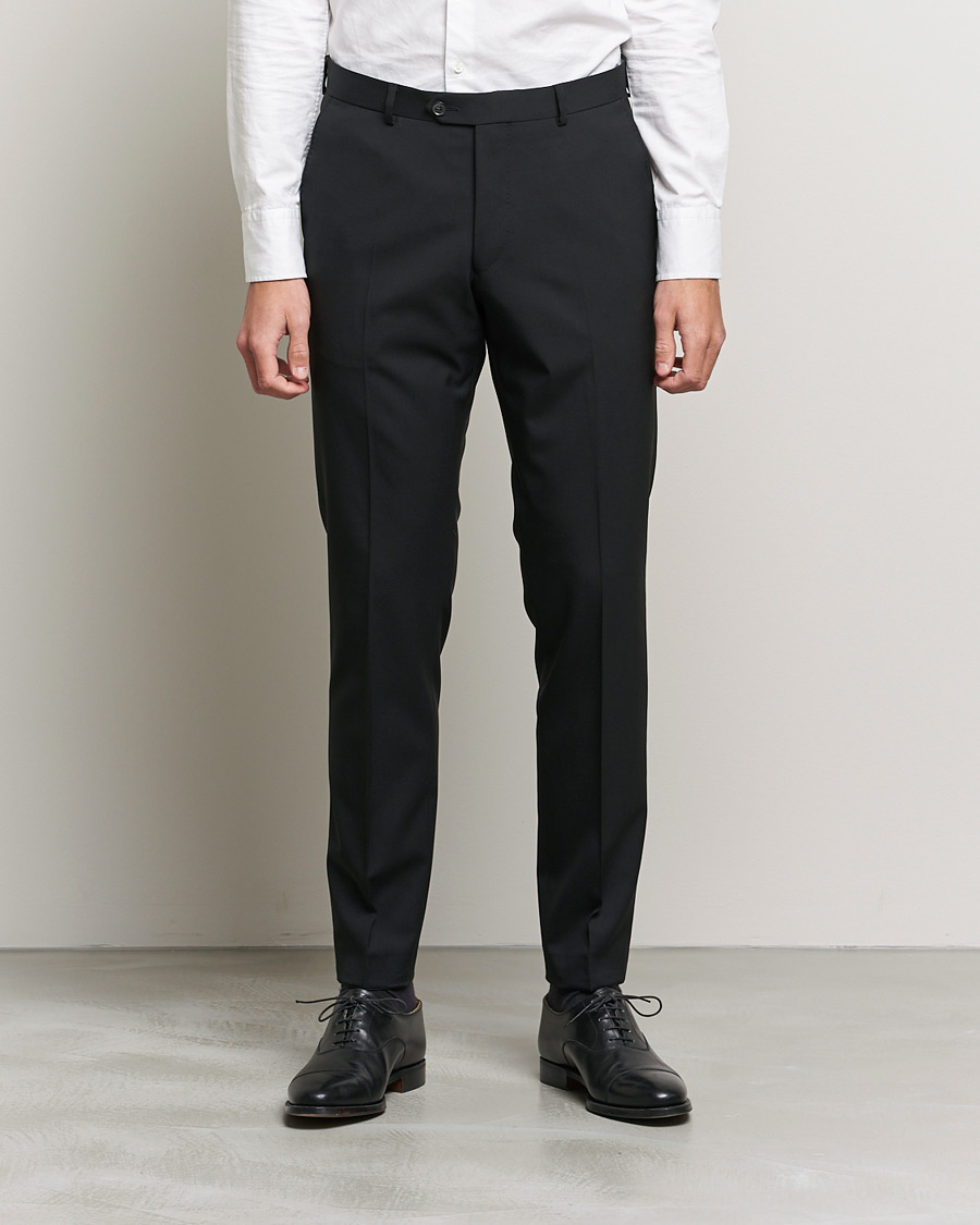 Herren | Oscar Jacobson | Oscar Jacobson | Denz Super 120's Wool Trousers Black