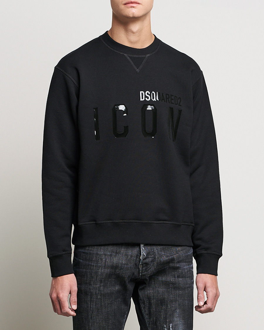 Herren | Pullover | Dsquared2 | Icon Tonal Logo Sweatshirt Black