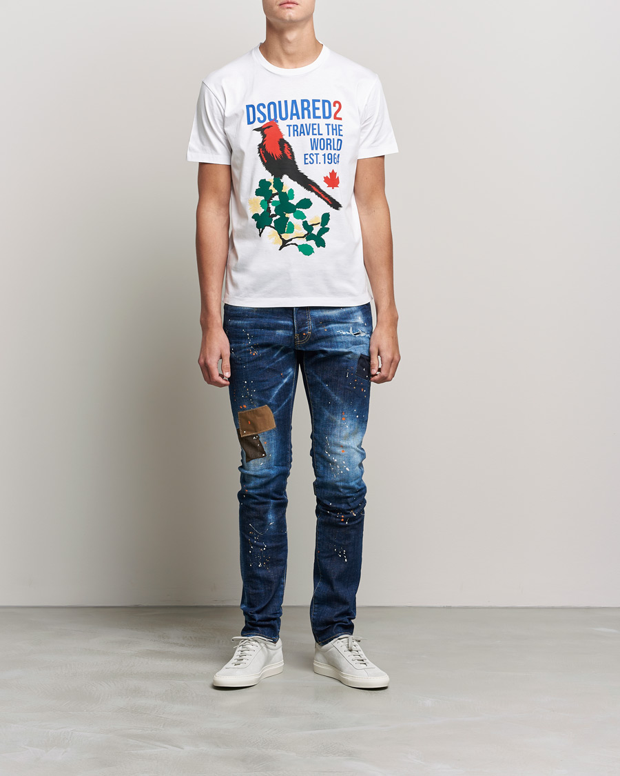 Herren | Dsquared2 | Dsquared2 | Cool Guy Patch Jeans Blue Wash