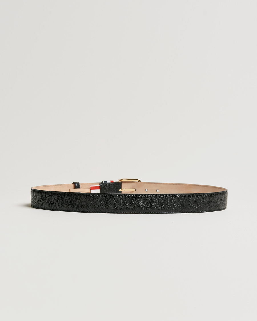 Men | Accessories | Thom Browne | Grain Leather Belt Black