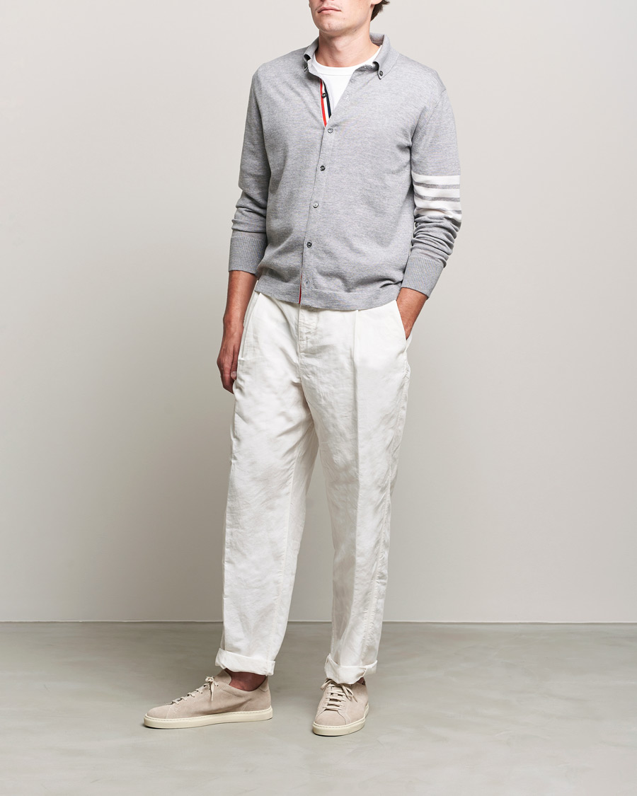 Herren | Hemden | Thom Browne | Merino Wool Button Down Shirt Light Grey