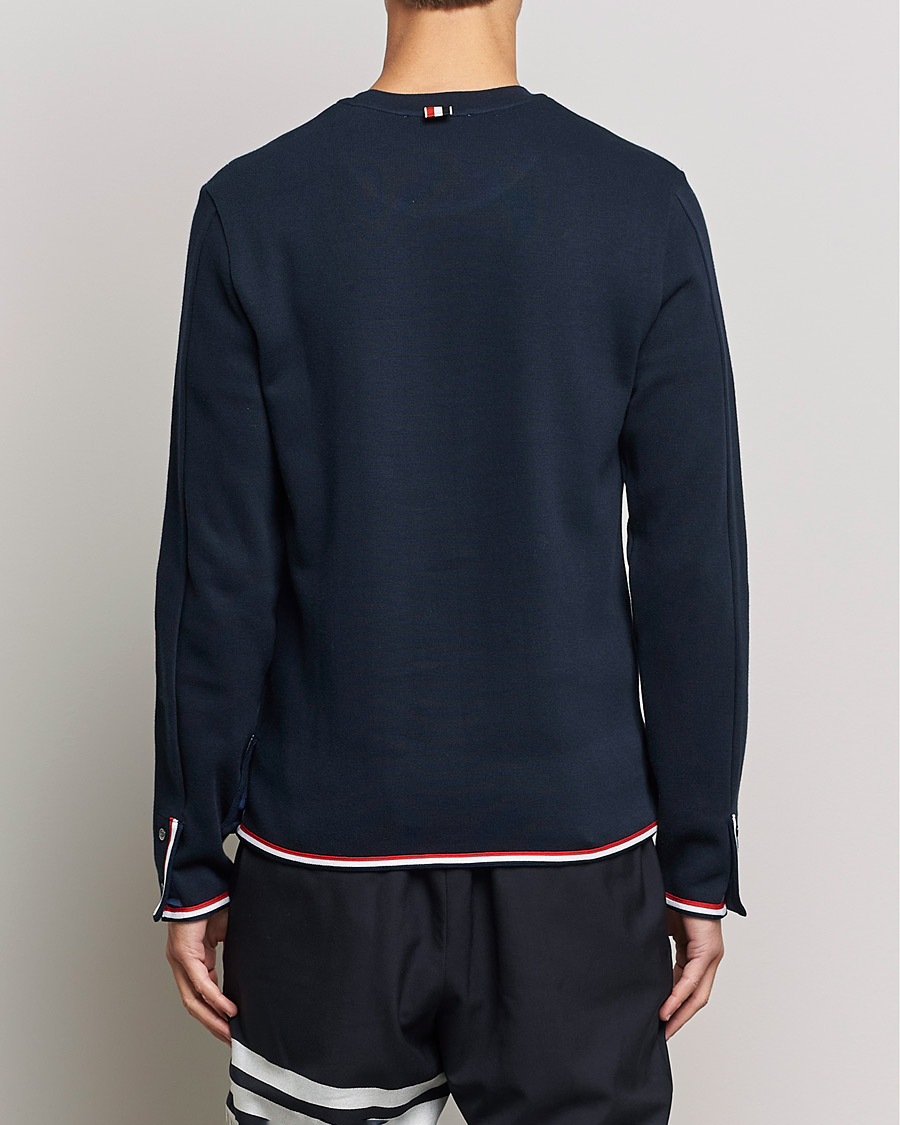 Herren | T-Shirts | Thom Browne | Long Sleeve Interlock T-Shirt Navy