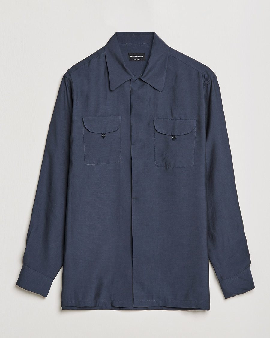 Herren | Hemden | Giorgio Armani | Double Pocket Overshirt Navy