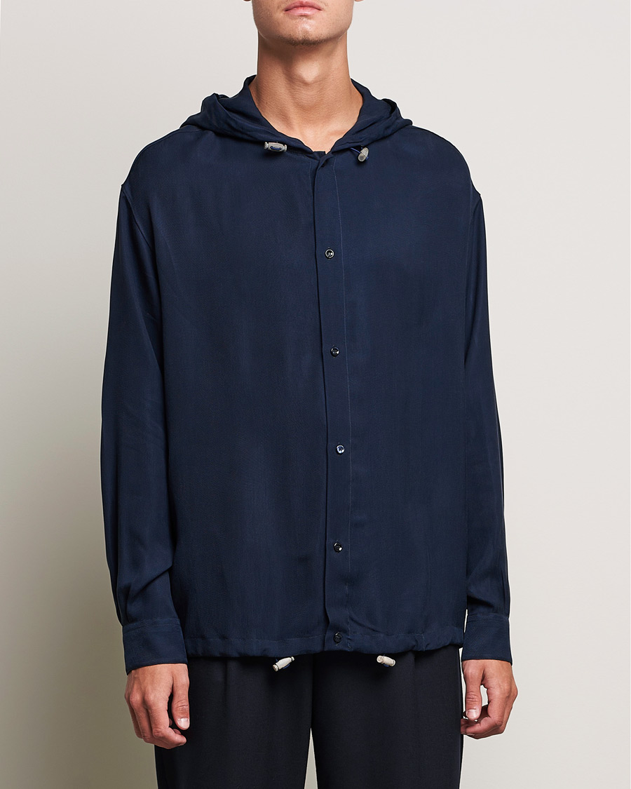 Herren | Jacken | Giorgio Armani | Hooded Lightweight Jacket Night Sky
