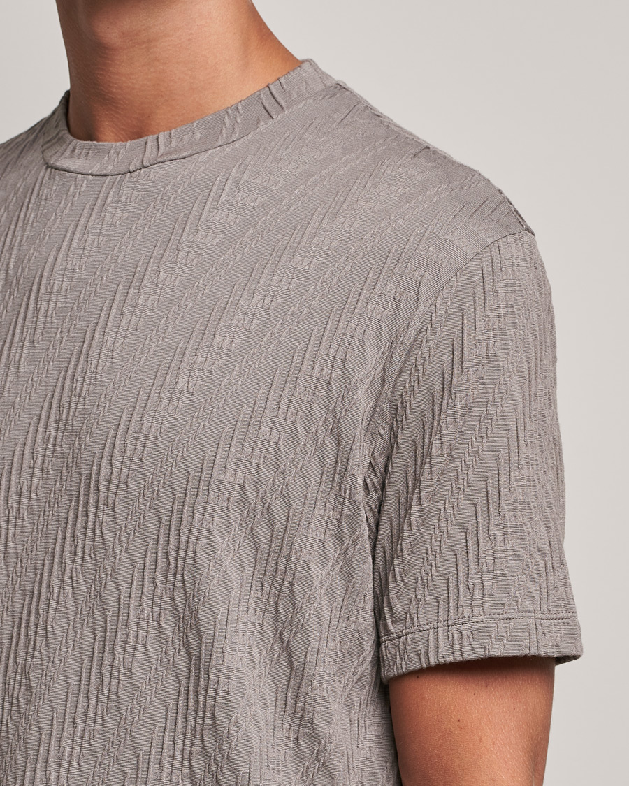 Herren | T-Shirts | Giorgio Armani | Cashmere Blend Chevron T-Shirt Beige