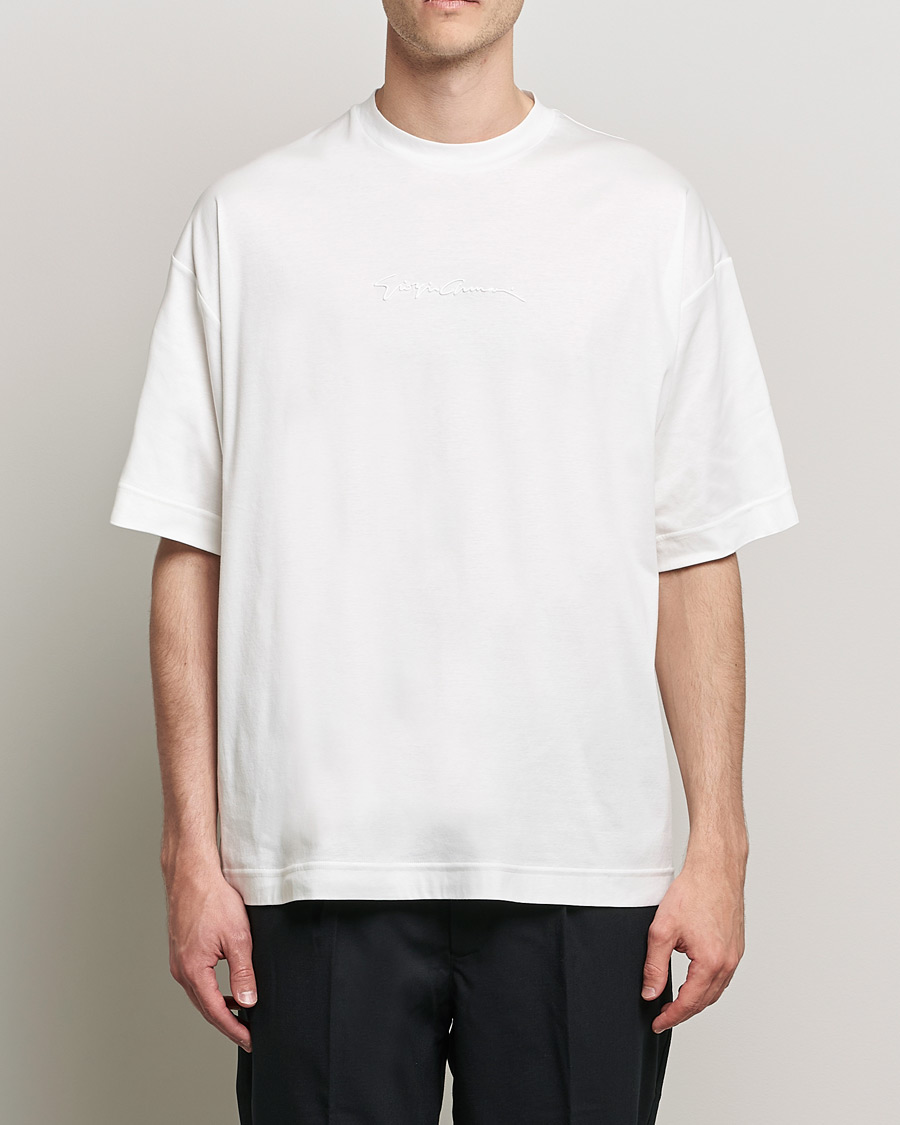 Herren | T-Shirts | Giorgio Armani | Short Sleeve Signature T-Shirt White