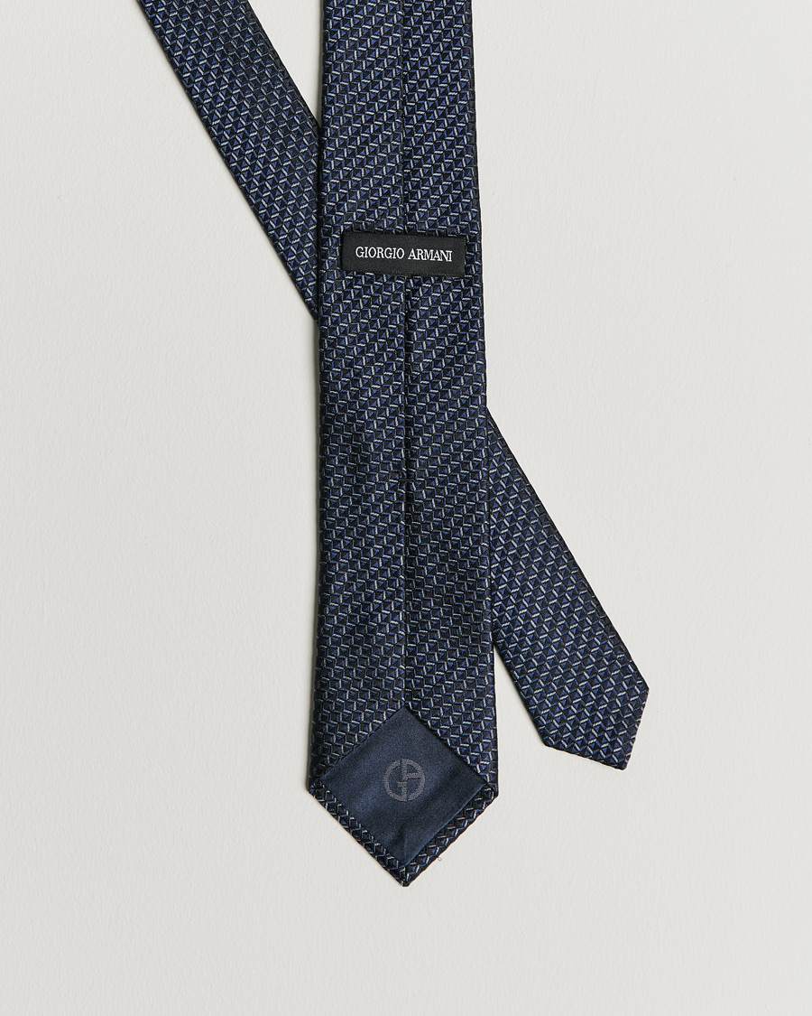 Herren | Giorgio Armani Woven Jacquard Silk Tie Navy | Giorgio Armani | Woven Jacquard Silk Tie Navy