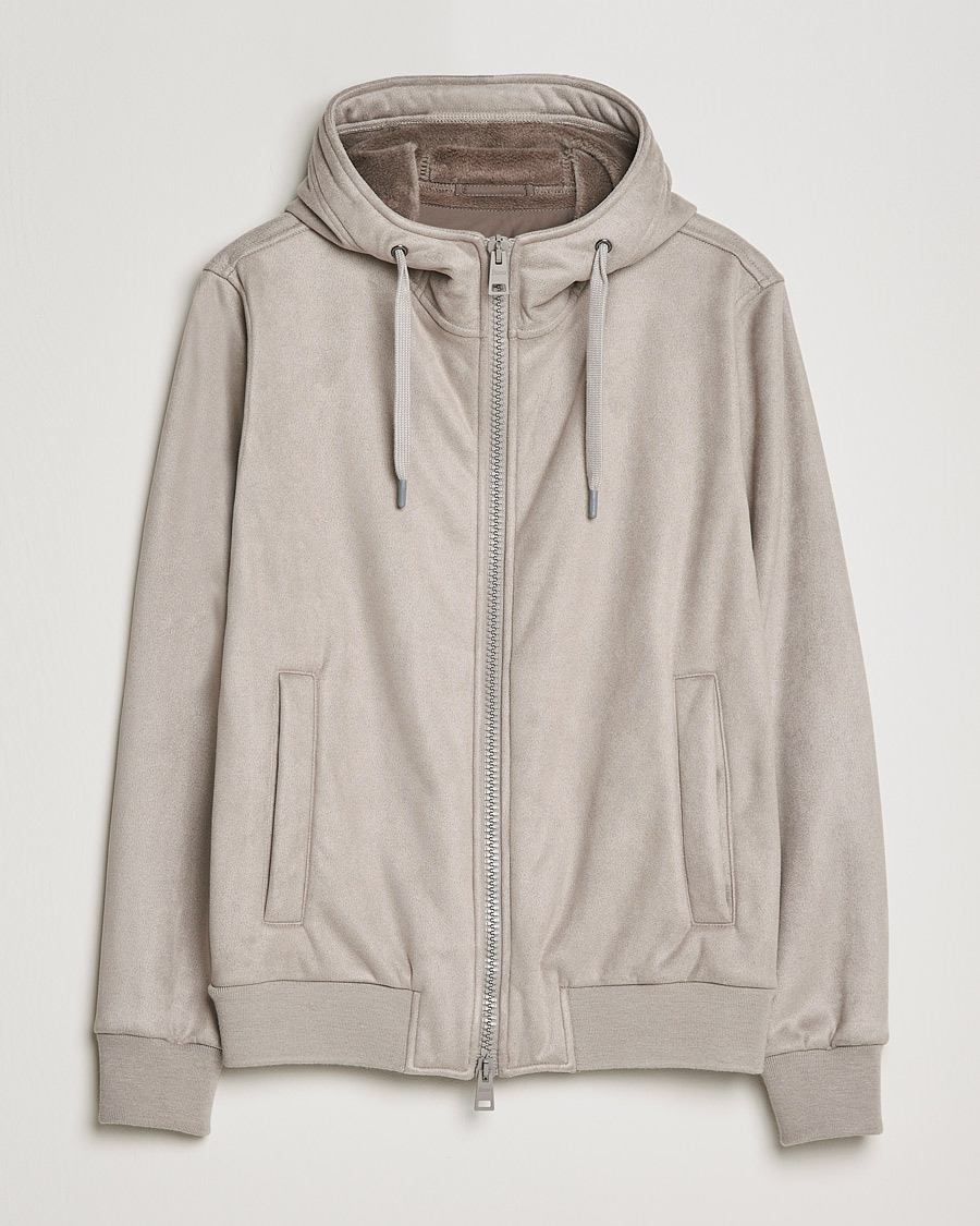 Herren | Jacken | Herno | Faux Suede Jacket Light Grey